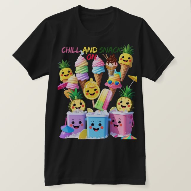 Camiseta Scoop, Sip, Smile – Summer Treats Tee (Anverso del diseño)