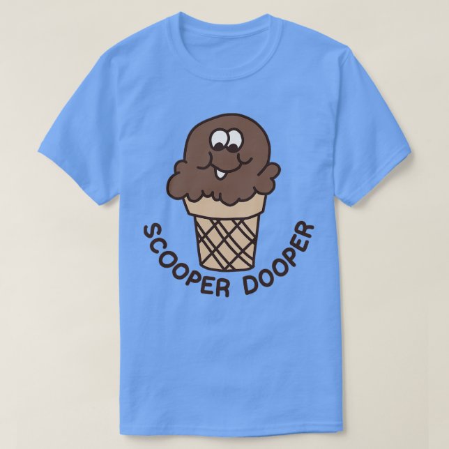 Camiseta Scooper Dooper Punny Retro Scratch N Sniff Pegatin (Diseño del anverso)