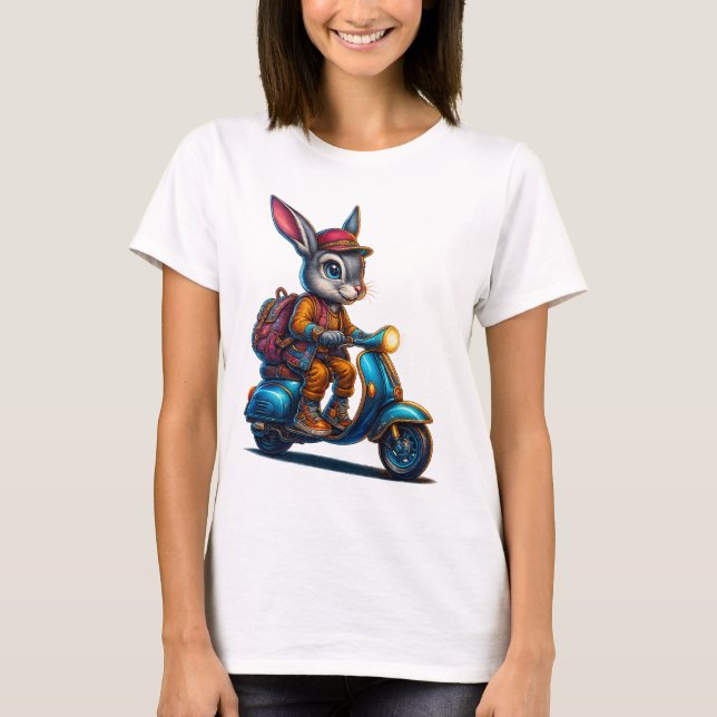 Camiseta Scooter Bunny Retro T-Shirt (Anverso)