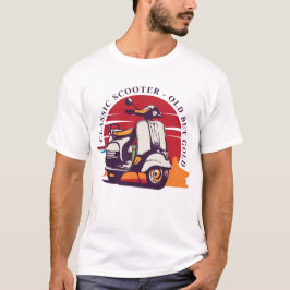Camiseta Scooter Clásico Antiguo Pero Oro