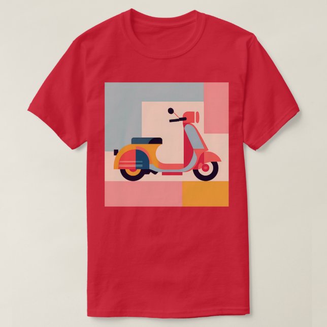 Camiseta Scooter como arte mínimo de Bauhaus 2 (Diseño del anverso)