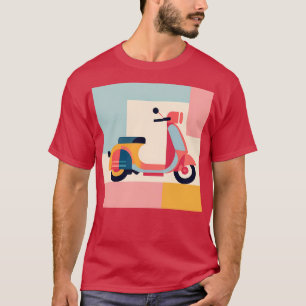 Camiseta Scooter como arte mínimo de Bauhaus 2