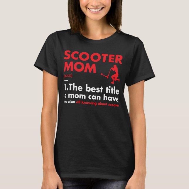 Camiseta Scooter de definición de mamá deportiva (Anverso)