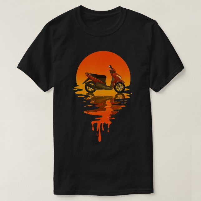 Camiseta Scooter de estilo retro vintage (Diseño del anverso)