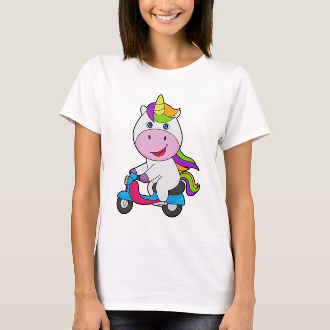 Camiseta Scooter de Unicorn (Anverso)