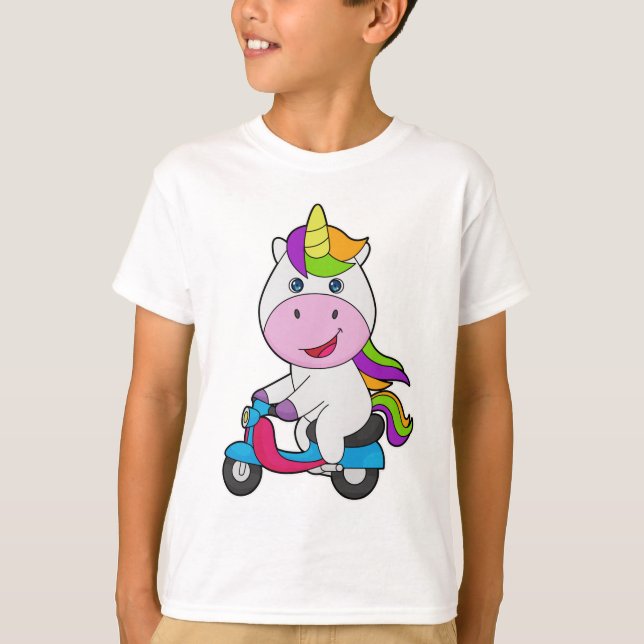 Camiseta Scooter de Unicorn (Anverso)
