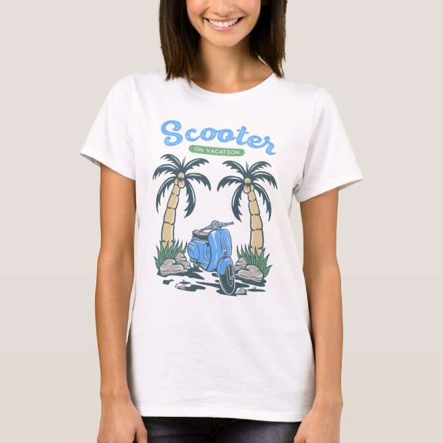 Camiseta Scooter en vacaciones (Anverso)