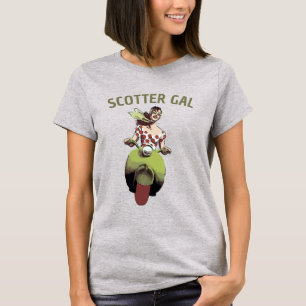 Camiseta Scooter Gal, añada texto T-Shirt