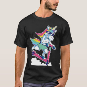 Camiseta Scooter Montando la criatura mítica Unicornio Pega