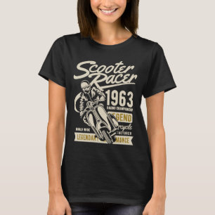 Camiseta Scooter Racer Retro Vintage Molestias Estilo 4