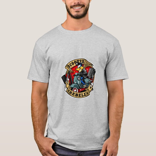 Camiseta Scooter rebelde Duck (Anverso)
