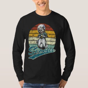 Camiseta Scooter Skeleton impulsa a los hombres escoceses m