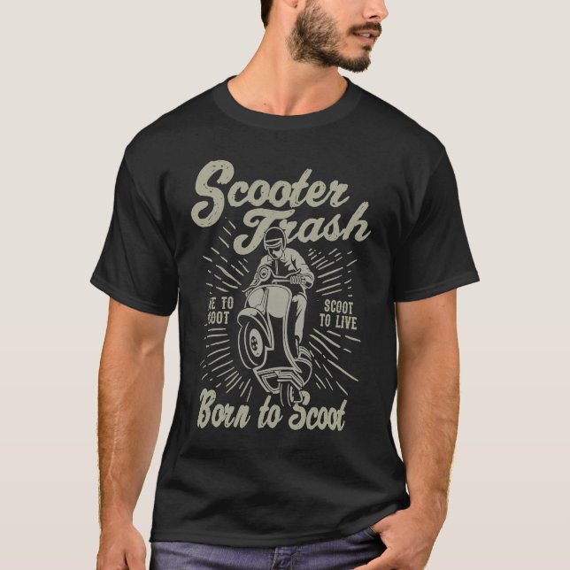 Camiseta Scooter Trash Retro Molestias Estilo Scooter Humor (Anverso)