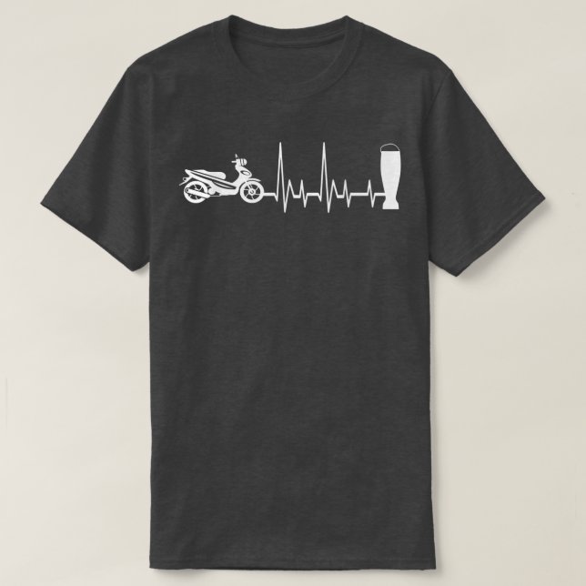 Camiseta Scooter y cerveza - scooter rider mopo scooter mop (Diseño del anverso)