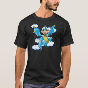Camiseta Scorchio azul con su cabeza en las nubes
