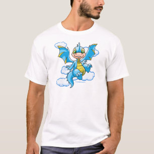 Camiseta Scorchio azul con su cabeza en las nubes