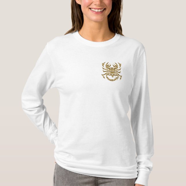Camiseta Scorpio Zodiac - Oro tribal (Anverso)