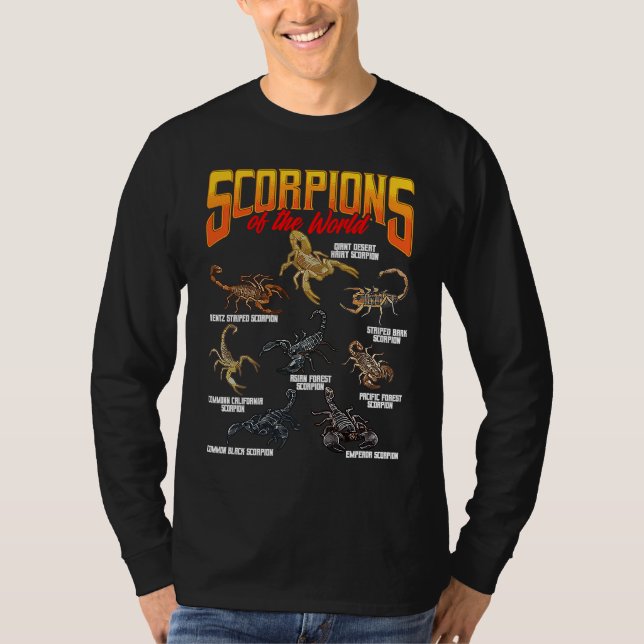 Camiseta Scorpions Animals of the World Arachnology Animal (Anverso)