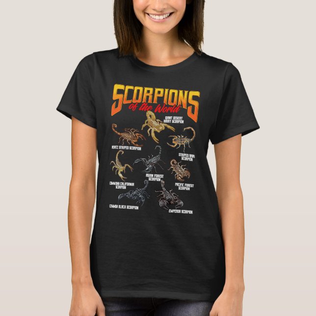 Camiseta Scorpions Animals of the World Arachnology Animal (Anverso)