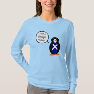 Camiseta Scot hablando Ms Penguin Personalizado para Mujer