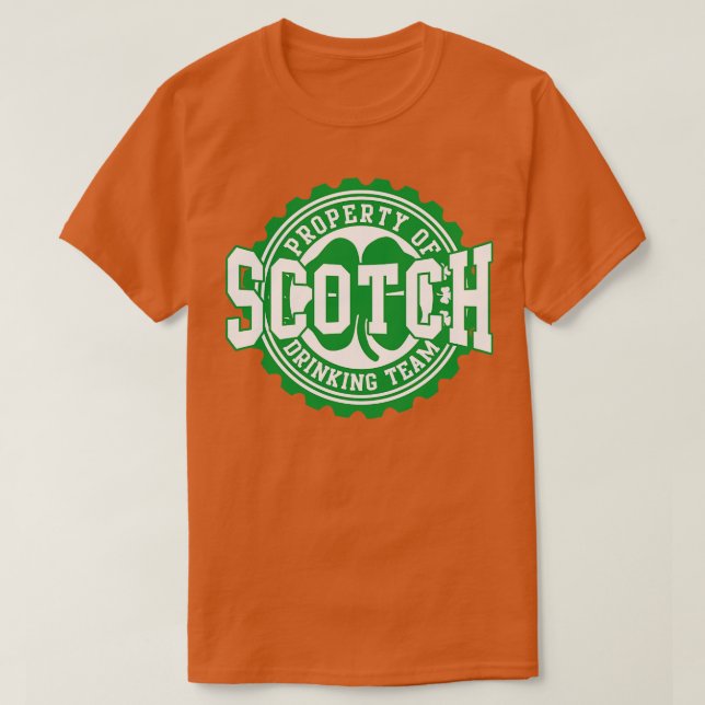 Camiseta Scotch Irish Drinking Team Scottish St Patricks Da (Diseño del anverso)