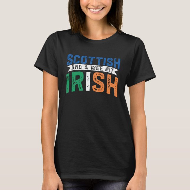 Camiseta Scotland Uk Mostly Scottish And A Wee Bit Irish (Anverso)
