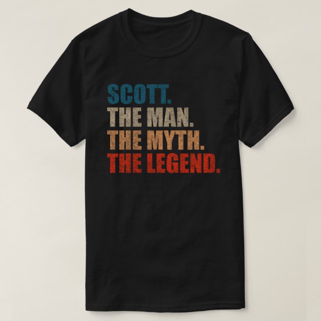 Camiseta Scott El Hombre El Mito La Leyenda (Diseño del anverso)