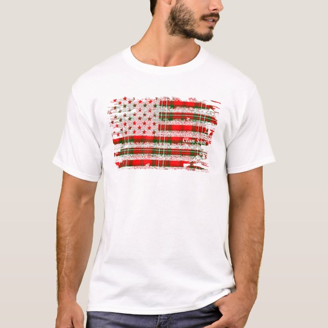 Camiseta Scott Surname Bandera Americana Escocia Clan Tartá (Anverso)