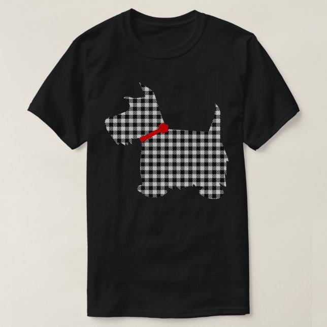 Camiseta Scottie Dog Scottish Terrier Black White Buffalo P (Diseño del anverso)