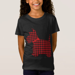 Camiseta Scottie Dog Scottish Terrier Red Black Buffalo Pla