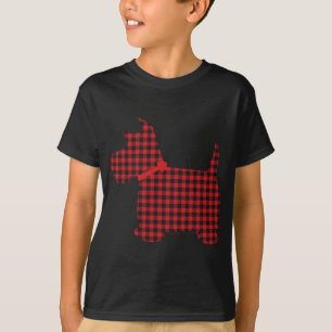 Camiseta Scottie Dog Scottish Terrier Red Black Buffalo Pla