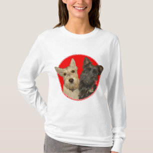 Camiseta Scotties Trigueños y Negros de Navidad