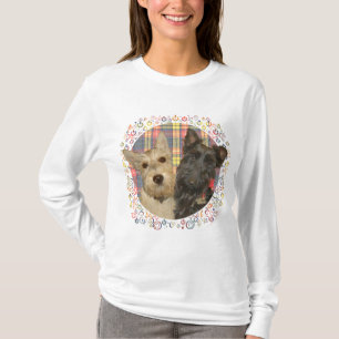 Camiseta Scotties Trigueños y Negros sobre Tartán