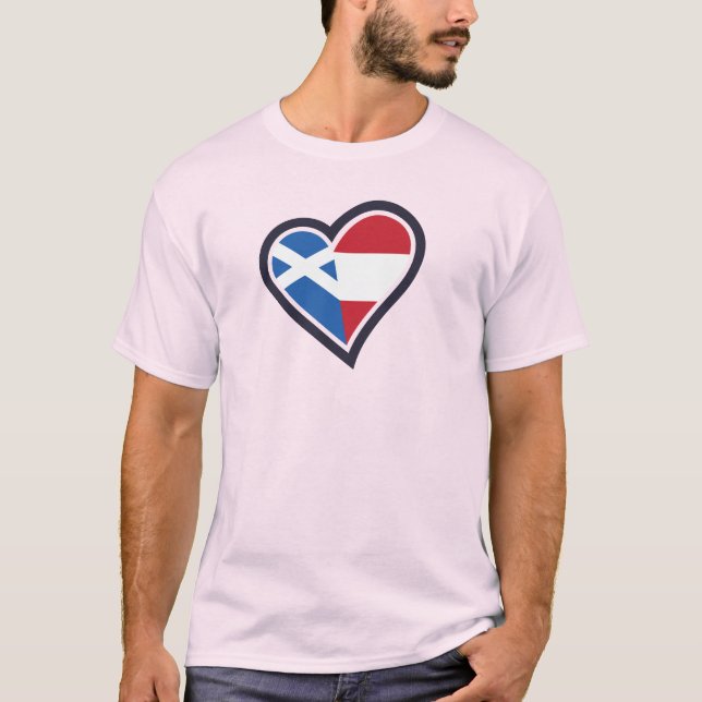 Camiseta Scottish Austrian Heart – Love Scotland & Austria (Anverso)