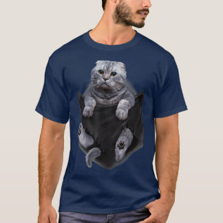 Camiseta Scottish Fold Cat in Pocket  Cats   Gifts