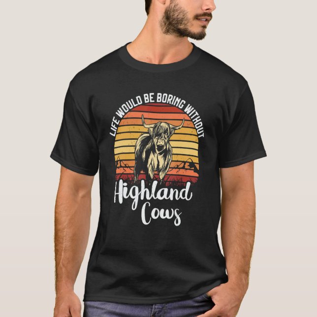 Camiseta Scottish Highland Cow Scotland  Highlander Cattle  (Anverso)