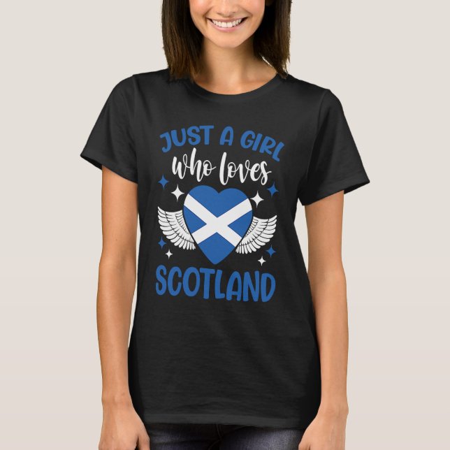 Camiseta Scottish  Just A Girl Who Loves Scotland (Anverso)