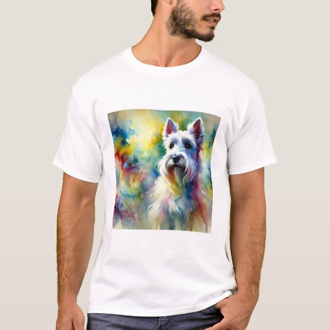 Camiseta Scottish Terrier 300824AREF102 - Watercolor (Anverso)
