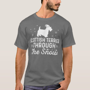 Camiseta SCOTTISH TERRIER a través de la nieve graciosos Na