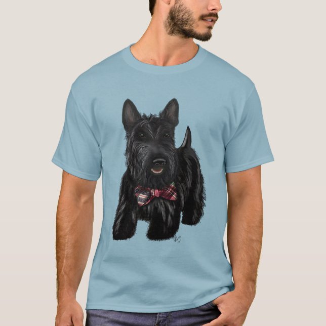 Camiseta Scottish Terrier and Bow (Anverso)