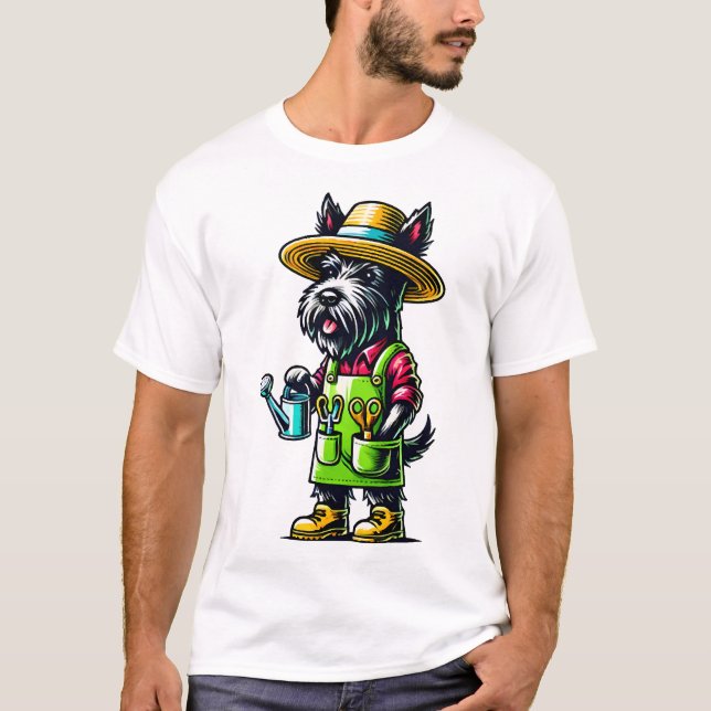 Camiseta Scottish Terrier Gardener Copy (Anverso)