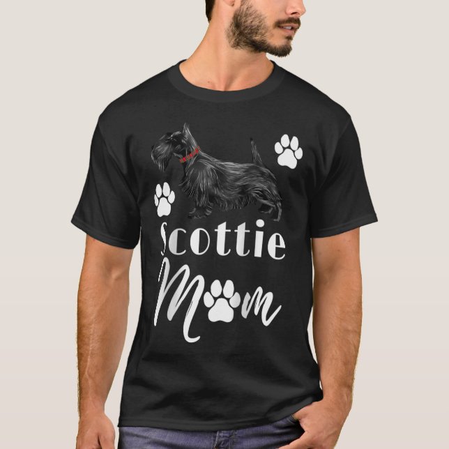 Camiseta Scottish Terrier Scottie Dog Mom (Anverso)
