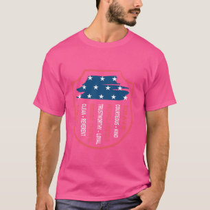 Camiseta Scout Leader Funny Scout Camping Camo US America F