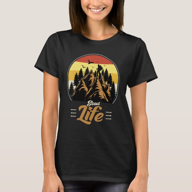 Camiseta Scout Life Scouting Lovers Gifts Hiking Happy Camp (Anverso)