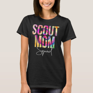 Camiseta Scout Mom Squad Tie De Vez En La Escuela