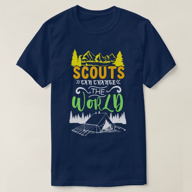 Camiseta Scout Scouts Camping Shirt Montañas Senderismo (Diseño del anverso)