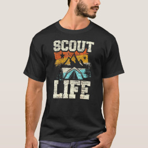 Camiseta Scout Tee Life Camping Tent Bonfire Campamento de