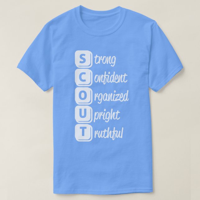 Camiseta SCOUT white (Diseño del anverso)