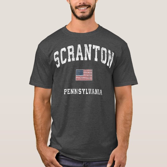 Camiseta Scranton Pennsylvania PA Bandera estadounidense vi (Anverso)
