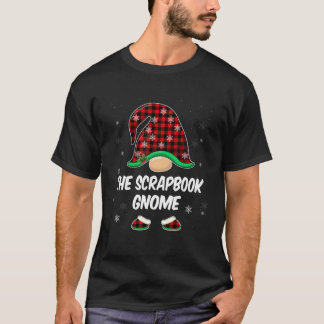 Camiseta Scrapbook Gnome Buffalo Plaid Matching Family Chri
